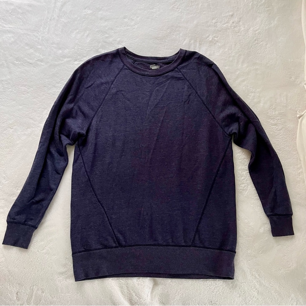 AERIE Navy Crewneck Sweatshirt, Size S